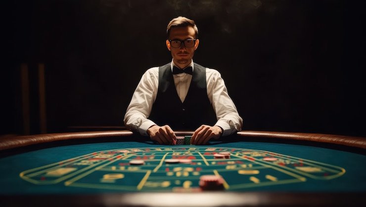 Pengguna memegang ponsel dengan aplikasi situs seluler bettingslot yang menampilkan permainan live casino
